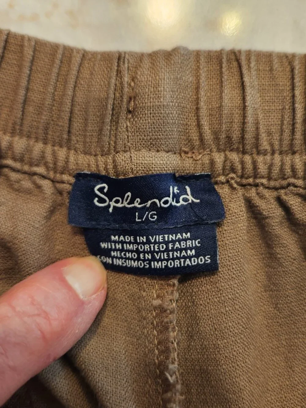 Splendid Cropped Linen Pants Size Large - Picture 3 of 6